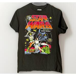 Star Wars Graphic Tee Luke Skywalker Battles Darth Vader Comic Book Cover Sz M
